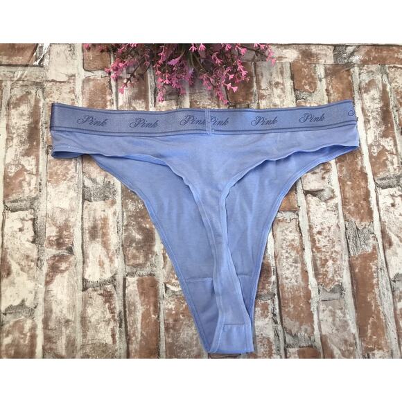 NEW PINK BY VICTORIA'S SECRET LOGO LG THONG PANTIES - Picture 4 of 4